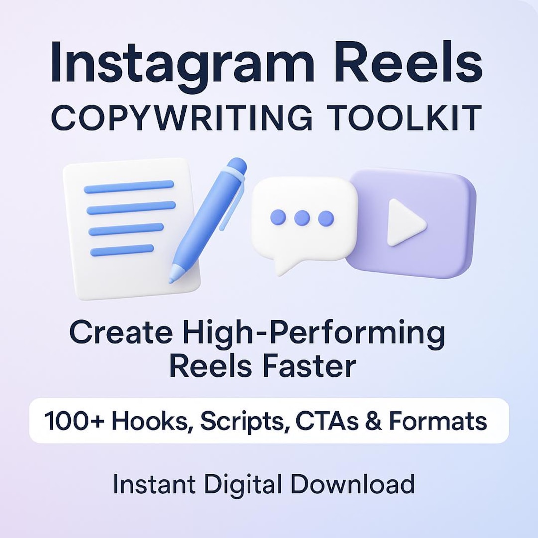 Reels Script Examples Instagram Reels Copywriting Toolkit | 100+ Hooks, Scripts, Ctas ...