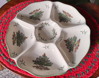 Spode Christmas Tree 3-Piece Hostess Set - Butter Dish & Salt/Pepper Shakers - View #5