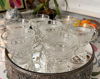 Vintage Anchor Hocking Wexford Punch Bowl Set: 1980s Retro