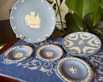 Wedgwood Blue Jasperware Dishes | Collector Plates, Trinket Dishes, Ashtray