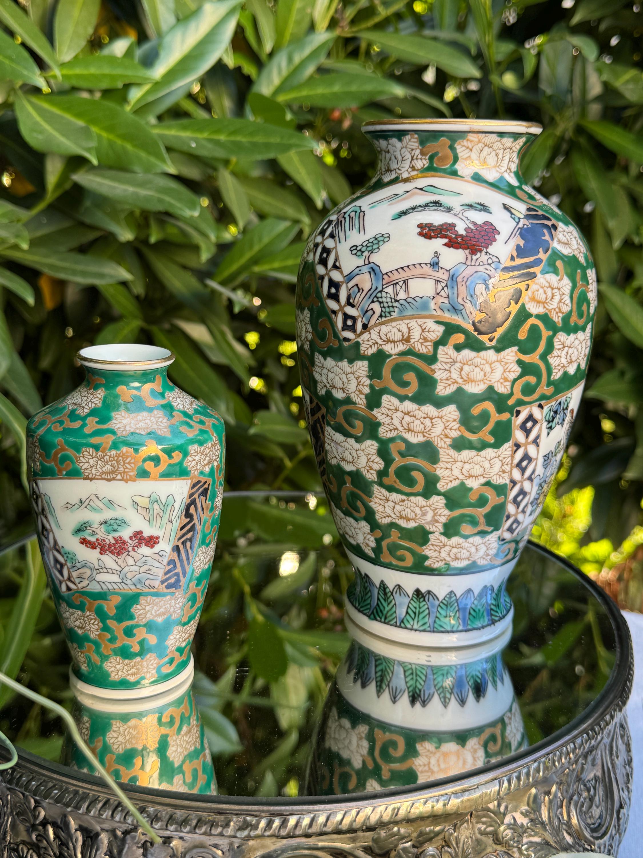 Hand Painted Gold Imari Vase - Etsy