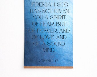 Personalized Scripture Poster: Custom Bible Verse Wall Art, Faith Home Decor