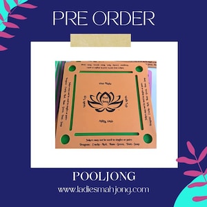 Pre-Order Floating Mahjong Game Table: Pool Jong - Orange Crush