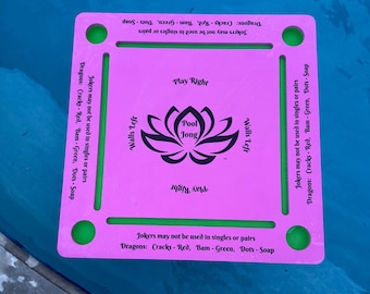 Flamingle Floating Mahjong Game Table Mat: Mahjong pool fun!