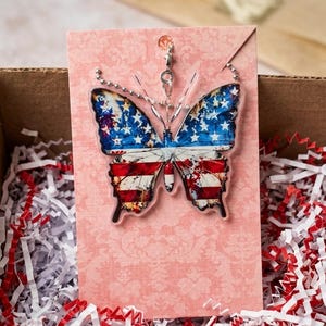 American Butterfly Light Pull - America 250th Anniversary Decor - Realtor & New Homeowner Gift
