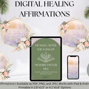 35 Affirmationskarten für die Heilung von Fehlgeburten | Trauer Unterstützung | Verlust von Baby | Trost für Mütter | Digital Download |Fehlgeburt Geschenk
