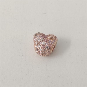 pandora gleaming ladybird rose gold heart charm