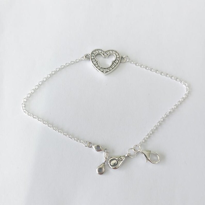 Bracelet mickey mouse pandora chaîne argent 16 cm ale s925 image 2