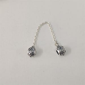 silver pandora enchanted heart safety chain