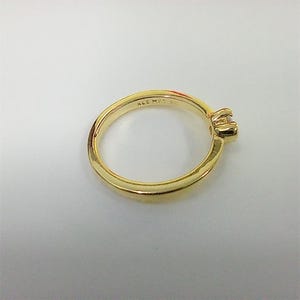 Pandora Talisman Lab-grown Diamond Heart Ring Gold with pouch