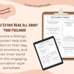 Feelings Times Therapy Worksheet | Emotional Expression Activity for Kids | Therapy Resource for Counselors and Parents