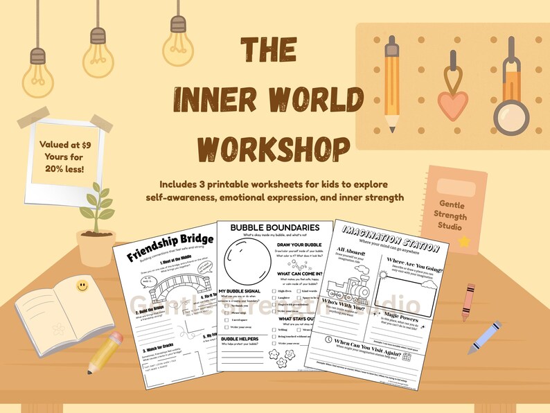 Inner World Workshop Pack | 3 SEL Worksheets for Kids (20% Off ...