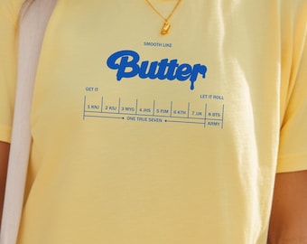 Butter K-Pop Inspired T-Shirt – ARMY Fan Gift, Comfort Colors Tee, One True Seven Design