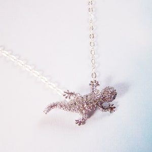 Gecko Necklace,  Crystal Pave Gecko Pendant, Crystal Pave Pendant, Gecko Pendant, Necklace for Women, Pendant for Women, Southwest Style