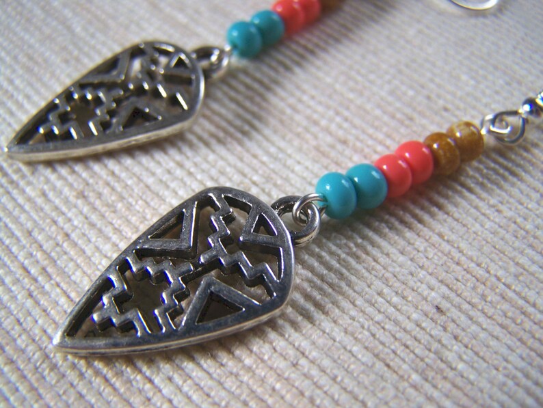 Jewelry Set Southwest Colors Spiral Rope Necklace and Earrings