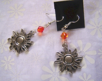 Brincos Sol e Cristal Swarovski