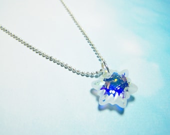 Swarovski Edelweiss Snowflake Necklace, Elsa Frozen Inspired,  Girls Necklace, Women's Necklace, Snowflake Necklace, Crystal Pendant