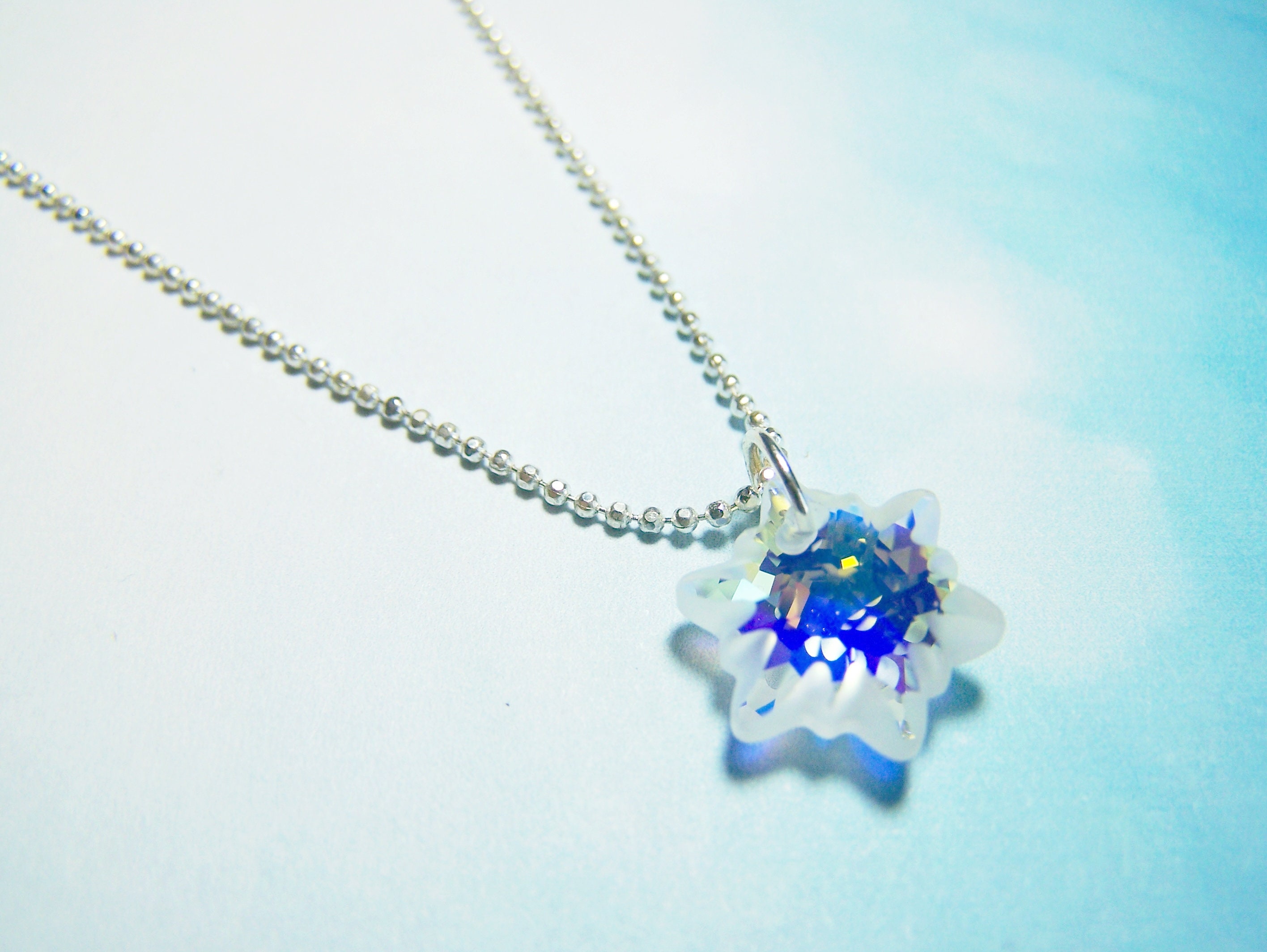 Swarovski Edelweiss Snowflake Necklace Elsa Frozen Inspired Girls Necklace Women s Necklace Snowflake Necklace Crystal Pendant