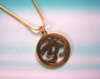 OM Charm Pendant Necklace