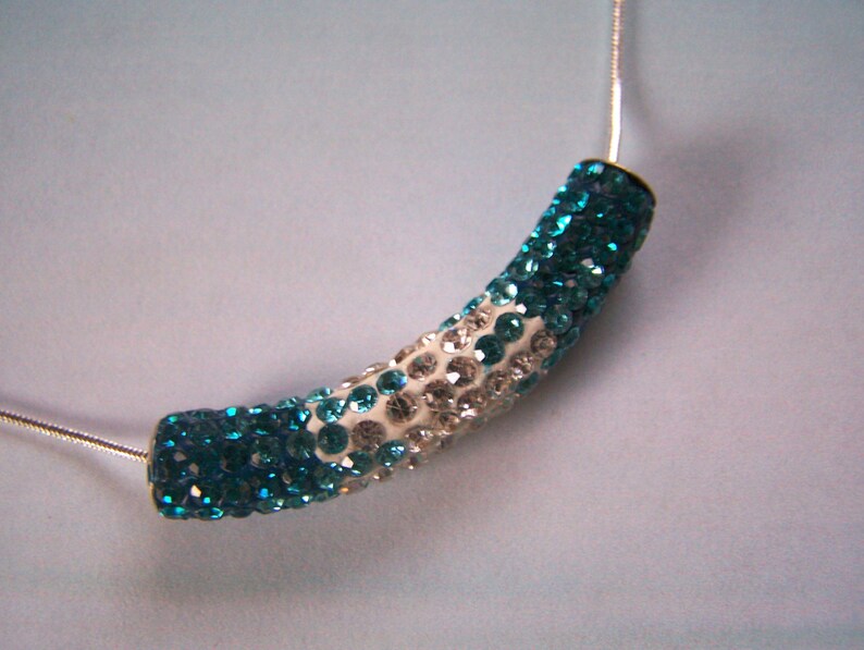 Crystal Slider Necklace Etsy