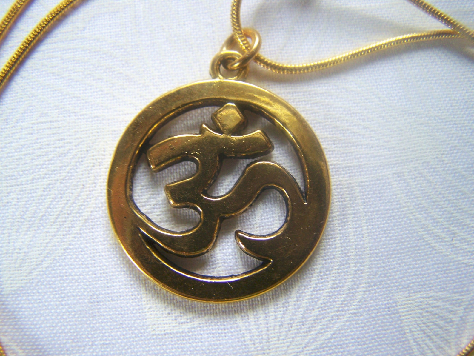 OM Charm Pendant Necklace Etsy