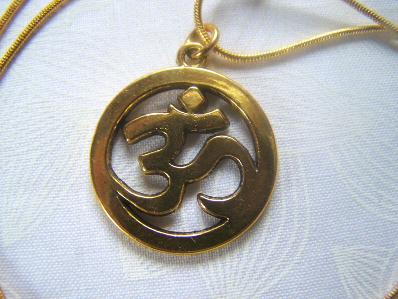 OM Charm Pendant Necklace Etsy