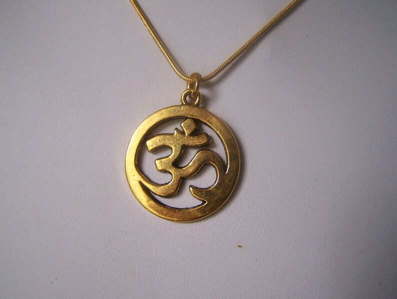 OM Charm Pendant Necklace Etsy