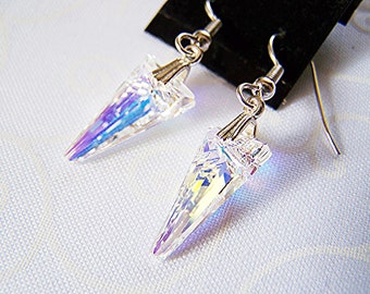 Dangle Earrings, Spike Earrings, Swarovski Crystal Spike Earrings, Crystal Spike Earrings, Earrings for Women, Swarovski Crystal Earrings