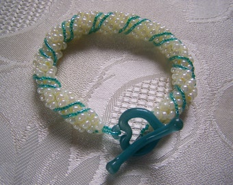 Seed Bead Bracelet Spiral Rope Bracelet Beadweaving