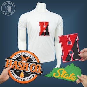 Chenilla personalizada premium, parche de chenilla para chaqueta deportiva Letterman, chenilla con letras personalizadas únicas, parche 3D universitario, termoadhesivo/cosido