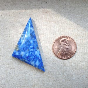 Denim lapis blue stone triangle cabochon