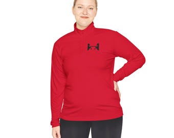 Double Rearing Horses Quarter-Zip, Casual apparel