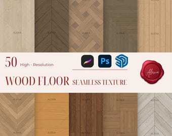 50 PISOS DE MADERA Textura sin costuras / Textura para pisos de madera / Paquete de texturas sin costuras / Textura de SketchUp / Photoshop / Procreate / Descarga digital