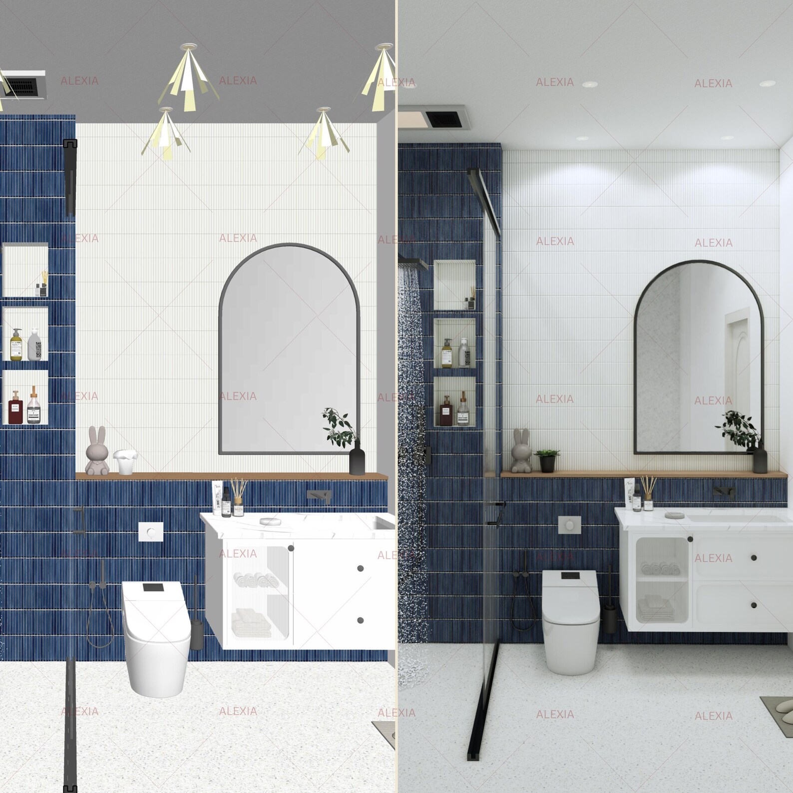 CUSTOM 3D BATHROOM Design | Rendered | Interior Design | Kitchen ...