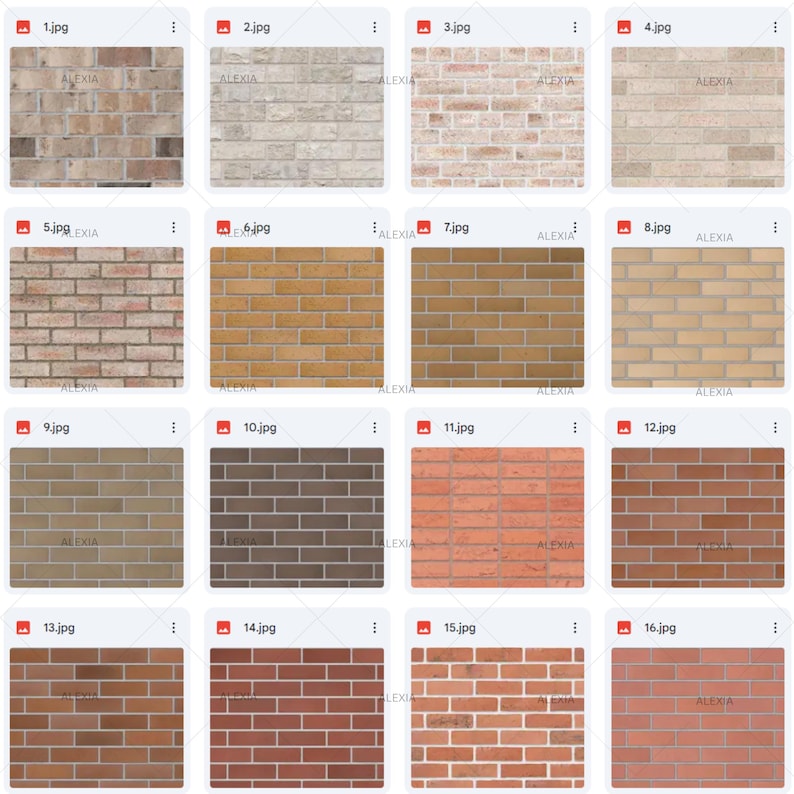 50 BRICK Seamless Texture | Bricks Digital Backdrop | Texture Pack ...
