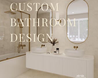 CUSTOM 3D BATHROOM Design | Rendered | Interior Design | Kitchen Renovation | Realistic Rendering from Floor Plan | Custom Layout