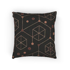 Geometric Woven Pillow, Modern Home Decor, Boho Pillow, Unique Accent Cushion, Gift for Her, Cozy Living Room Decoration