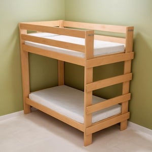 Crib Bunk Bed Plan: Toddler Bed, Modern Woodworking Build Guide (PDF Download)