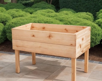 Raised Planter Box Woodworking Plan – DIY Outdoor Garden Bed (PDF Download)
