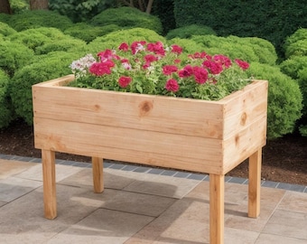 Plano de huerto elevado de cedro: jardinera (descarga en PDF)