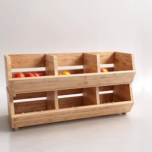 Progetto per una cassetta portaverdure in legno: organizer fai da te per scaffali (Download PDF)
