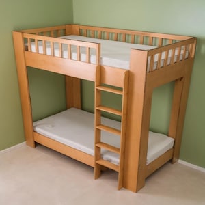 Loft  bed With ladder Plan, Twin bunk Bed Build Guide, Loft Bed plan, bunk bed plan, Bed Plans, Step By Step Instructions