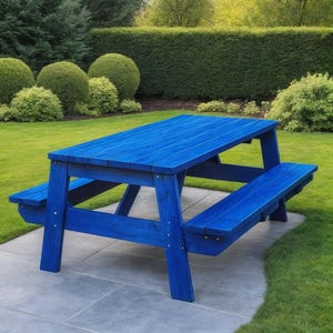 Planos de mesa de picnic de 1,8 m: Carpintería paso a paso (Descarga PDF)