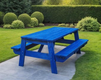 6 feet Wooden Picnic Bench Plan, Outdoor seating, Patio bench, Woodworking plans (PDF Download)