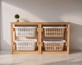 Laundry Basket Rack DIY Woodworking Plans: Home Organization (Digital PDF File)