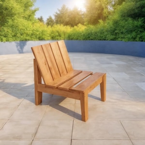 DIY Outdoor Lounge Chair Build Plans: Step-by-Step PDF (Digital Download)