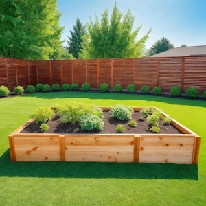 Raised Garden Bed Plan: DIY Cedar Planter Box (PDF Download, 71x35x11in