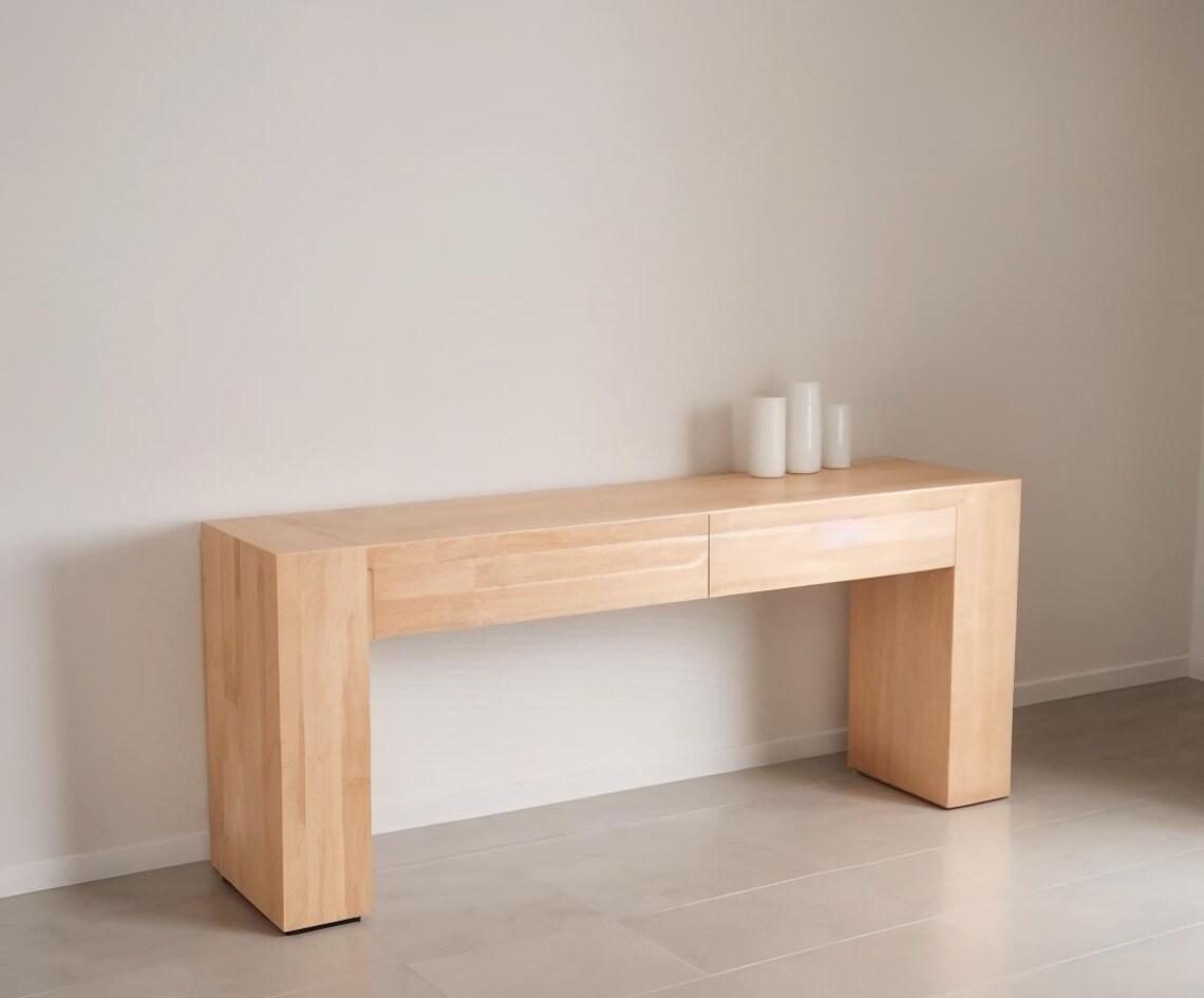 DIY Console Table Plan, Entryway Console Table, Sofa Behind Console ...