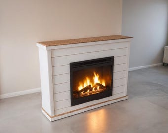 DIY Electric Fireplace Surround Plan | Modern Farmhouse Media Wall (PDF Download)