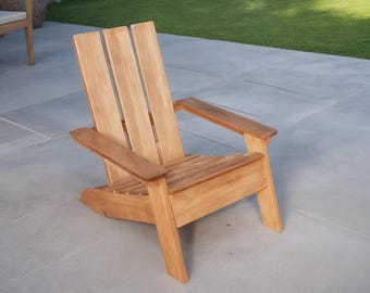 Moderner Adirondack Stuhl-Plan: Gartenstuhl, Outdoor-Möbel, Terrassenplan, Holzbearbeitungs-Pläne (PDF Download)
